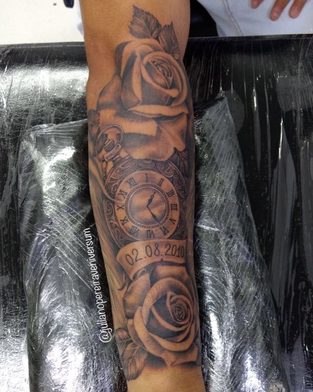 Astronaut Motivation Script Forearm Tattoo Design