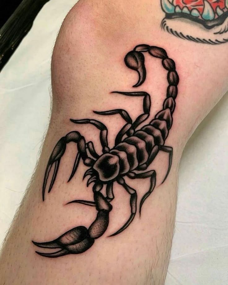 Classic Blackwork Scorpion Tattoo Tattoo Design