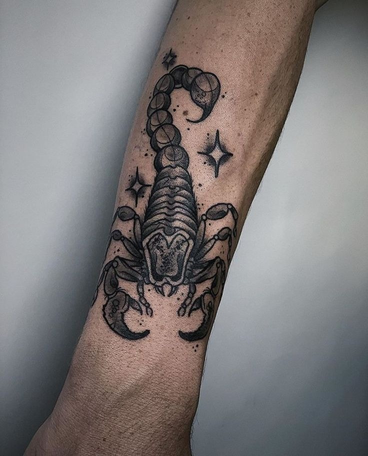 Zodiac-Inspired Scorpion Tattoo Tattoo Design