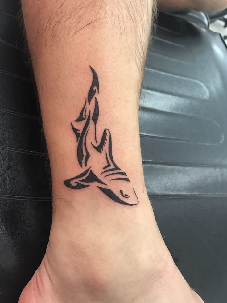 Hammerhead Tribal with Motion Tattoo Design