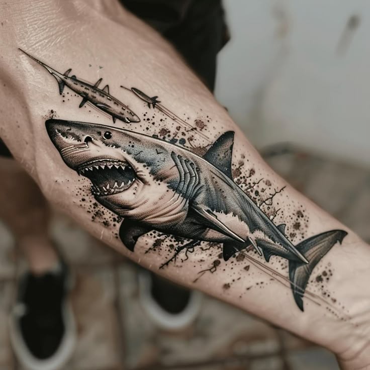 Hyper-Detailed Action Shot Tattoo Design