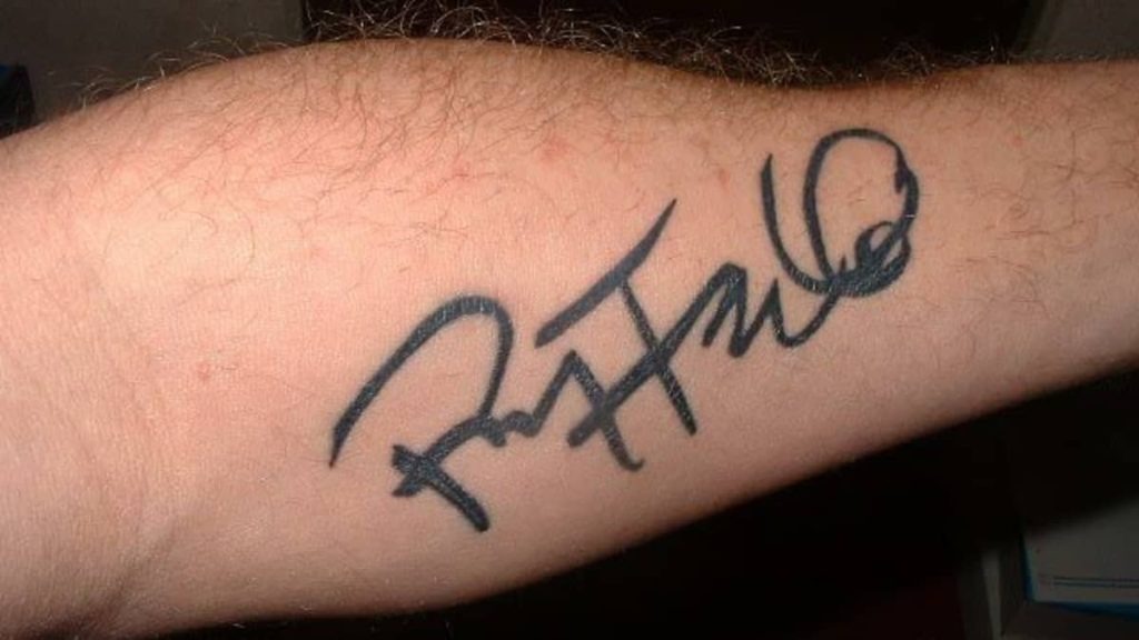 Bold Signature for a Lasting Legacy Tattoo Design
