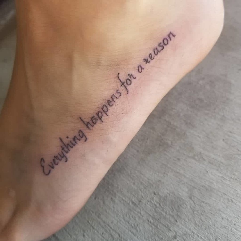Everything Happens for a Reason Tattoo Design