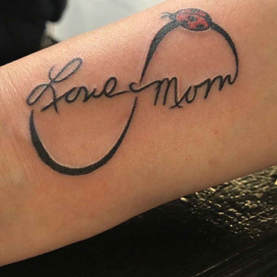 Infinite Love for Mom Tattoo Design