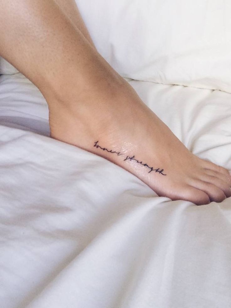 Inner Strength in Script Tattoo Design