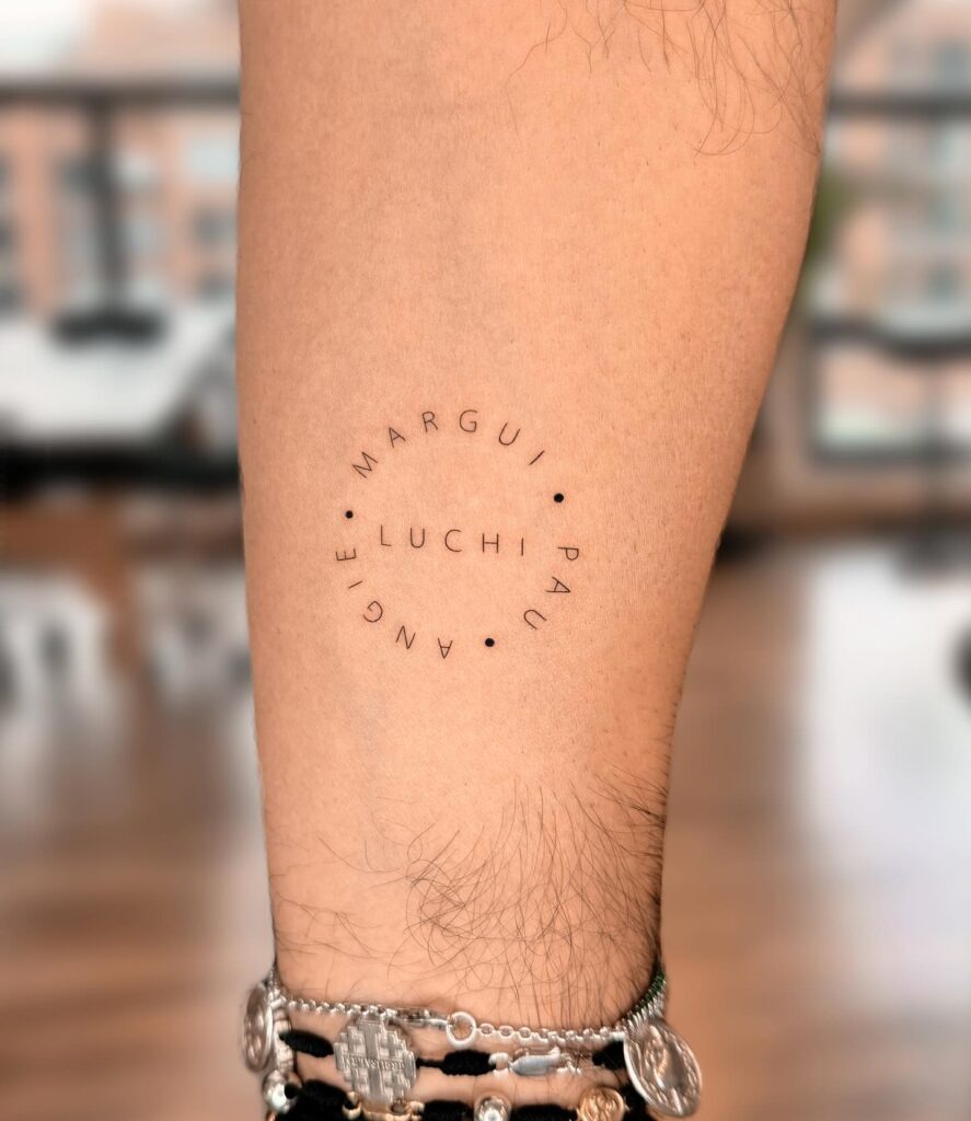 Circle of Family Names Tattoo Tattoo Design
