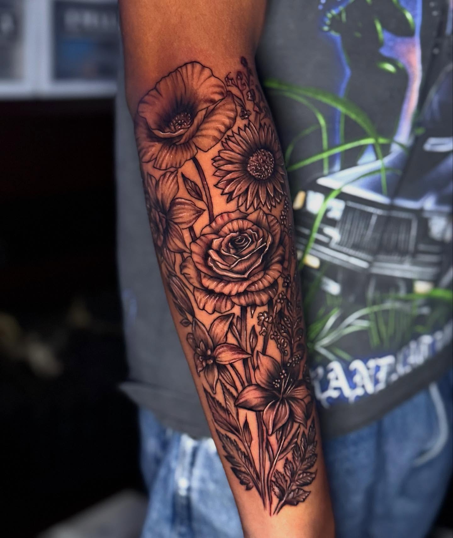Family Birth Flowers Forearm Tattoo Tattoo Design