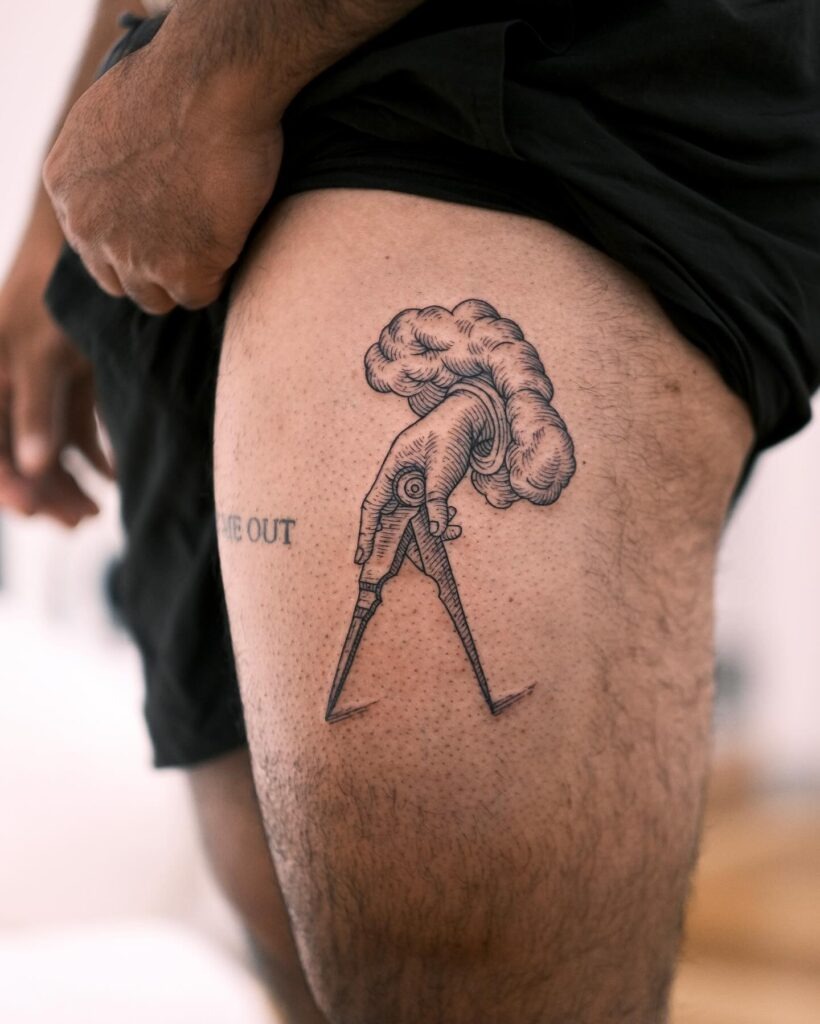 Amor Eterno Thigh Tattoo Tattoo Design