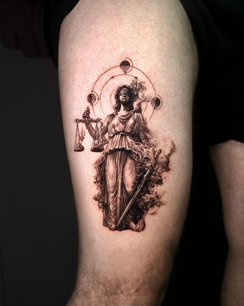 Blind Lady Justice Tattoo Tattoo Design
