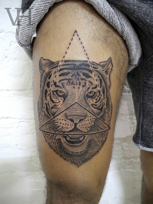 Sak Yant Gao Yord Thigh Tattoo Tattoo Design