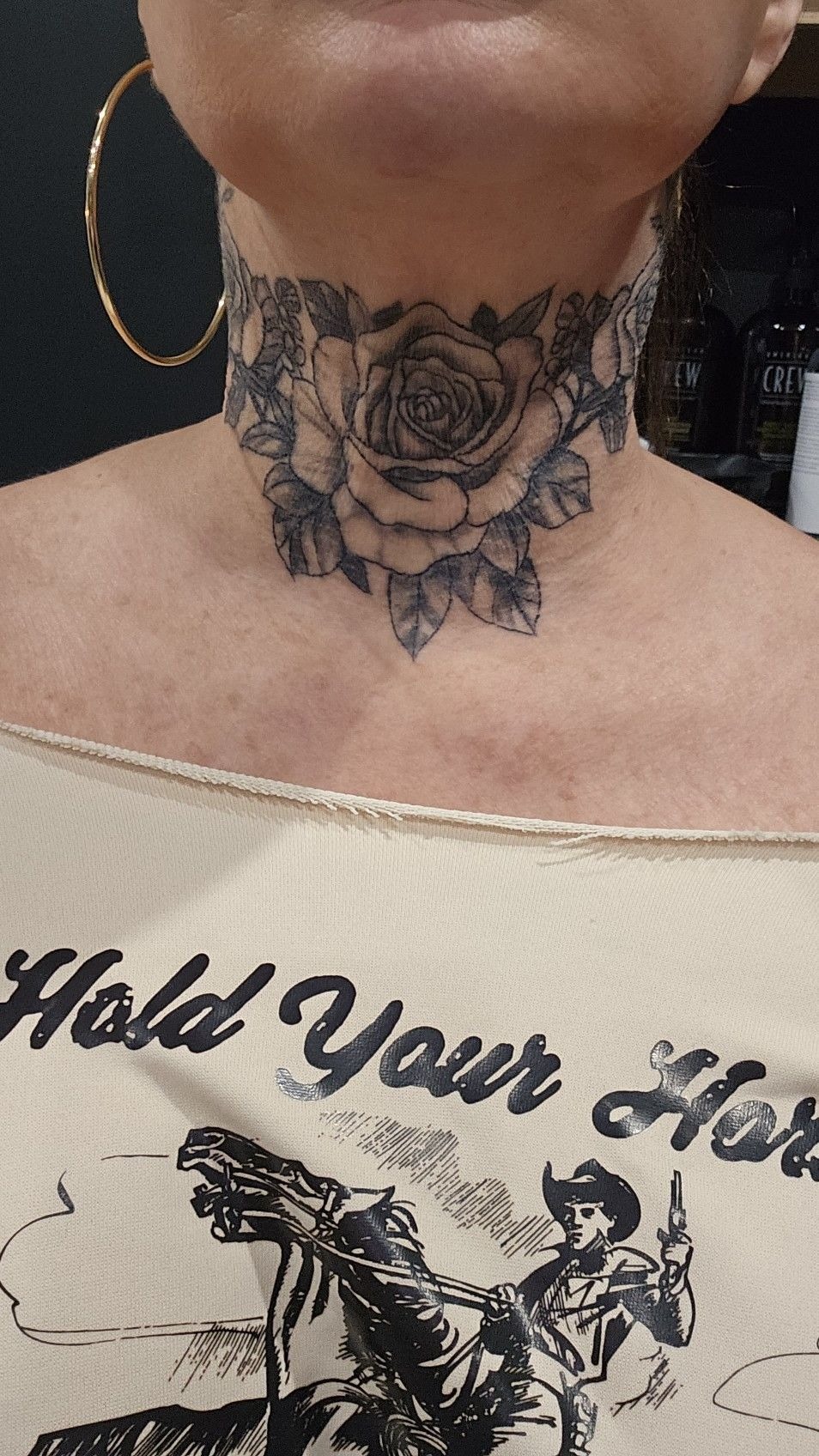 Bold Floral Choker Women Floral Tattoo Tattoo Design