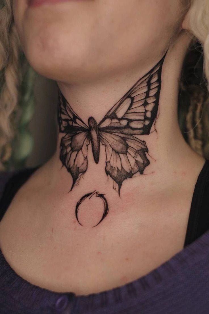 Thorn Chain Cybersigilism Throat Tattoo Tattoo Design