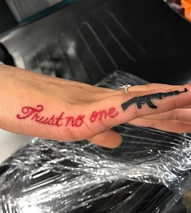 Fine Line Snake Encounter Trust No One Tattoo Tattoo Design