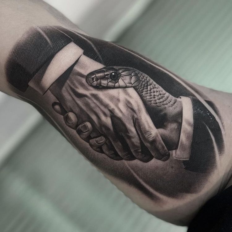 Full Wrap Snake Trust No One Tattoo Tattoo Design