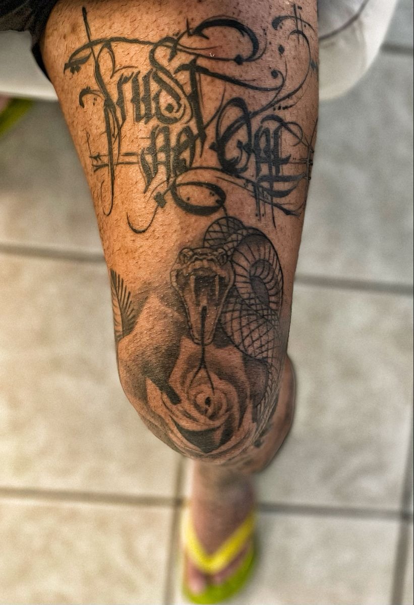 Red Ink Heart Trust No One Tattoo Tattoo Design