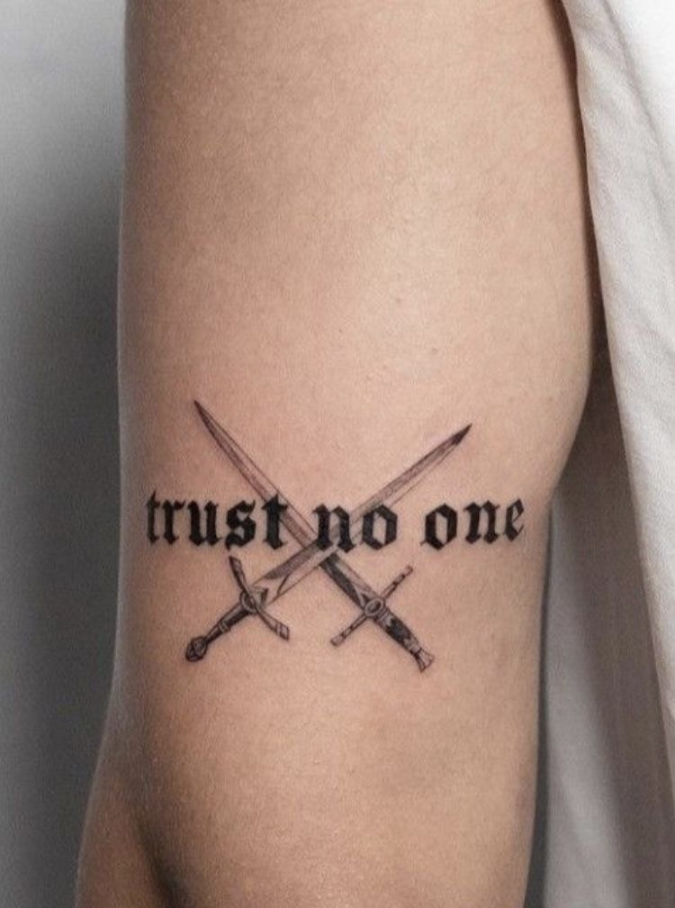 Snake and Lips Trust No One Tattoo Tattoo Design