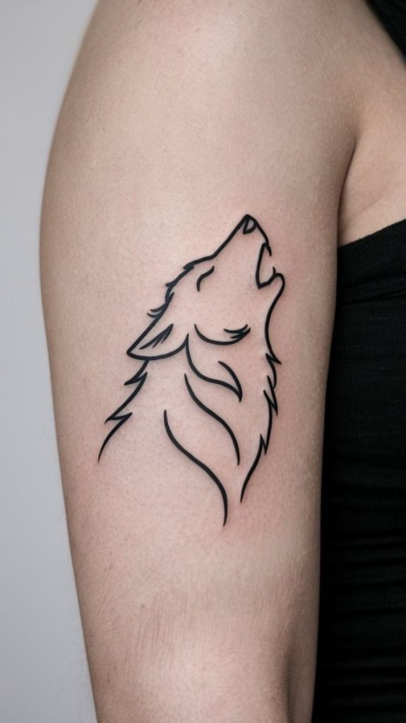 Howling Wolf Shoulder Tattoo - The Call of the Wild Tattoo Design