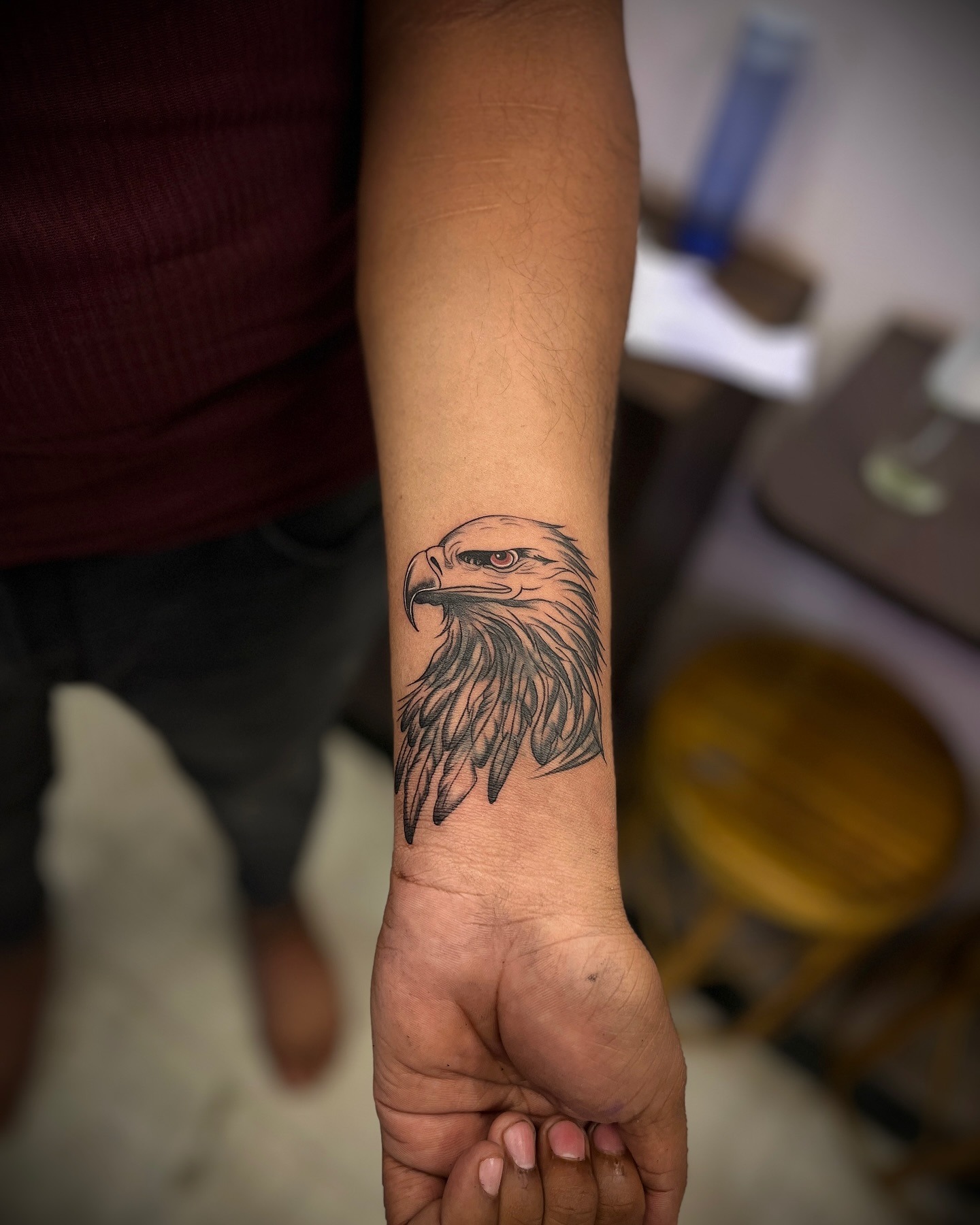Eagle Head Wrist Tattoo Tattoo Design
