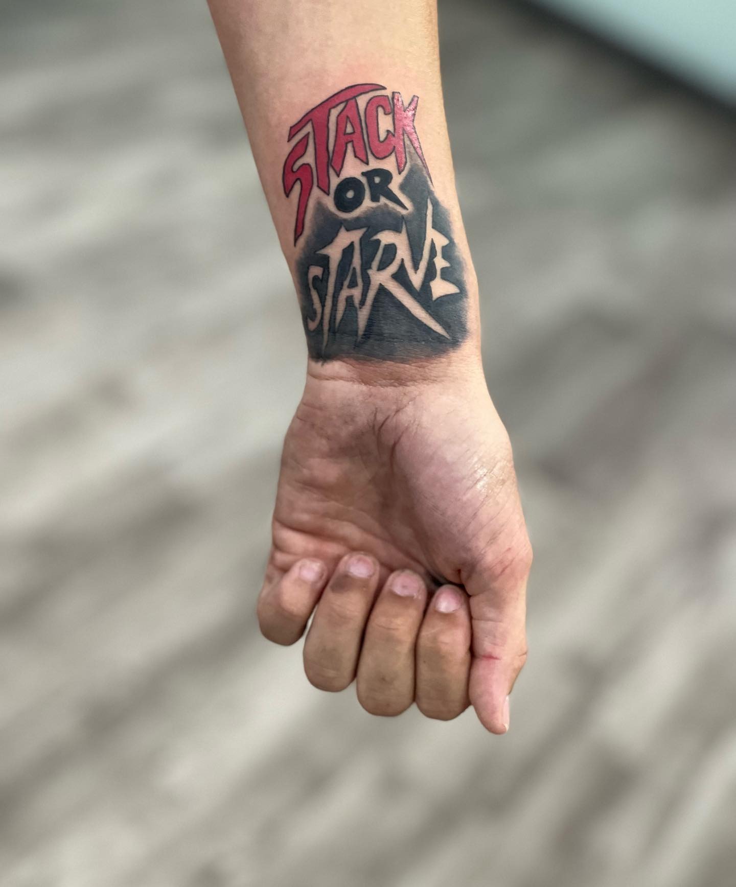 Jack of Spades Lettering Wrist Tattoo Tattoo Design
