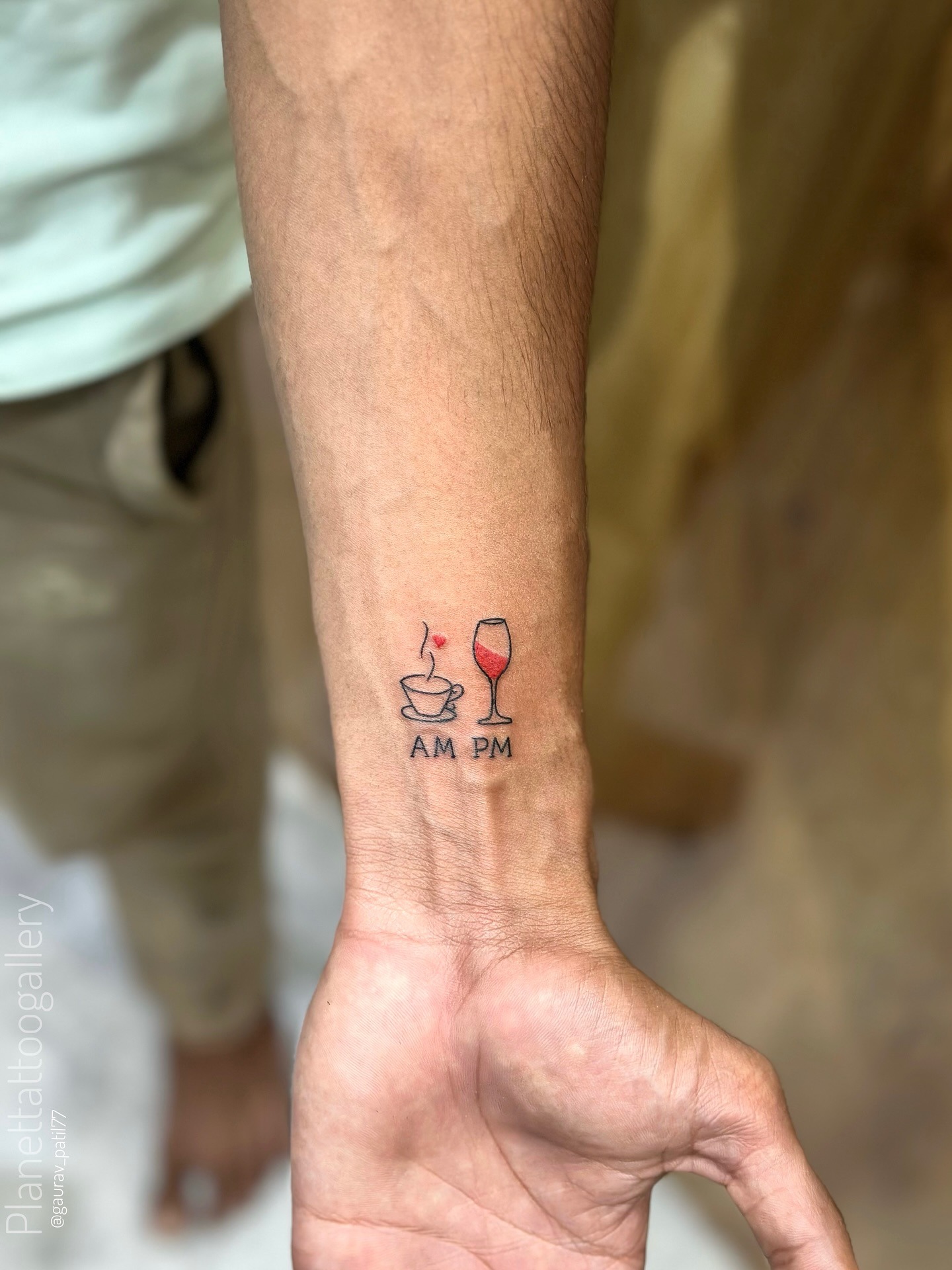 Minimal Symbol Wrist Tattoo Tattoo Design