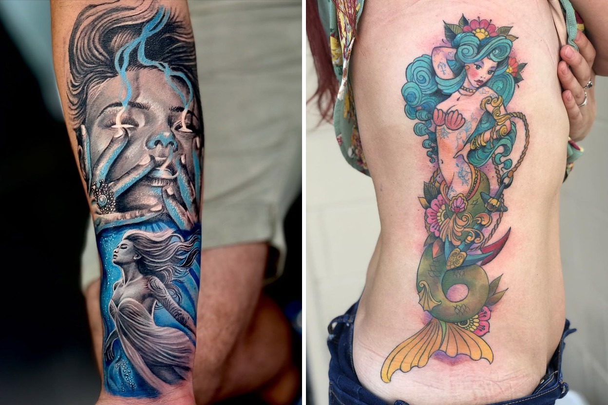 16+ Mermaid Tattoo Ideas Curated for Your Next Session Featured Lookbook Collage