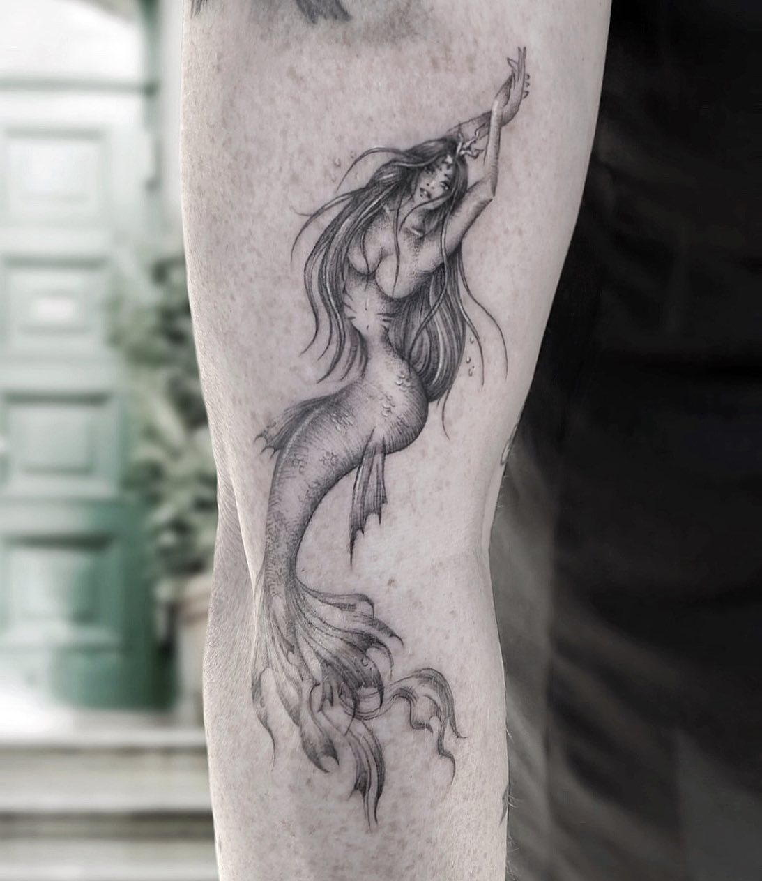 Graceful Swimming Mermaid Tattoo Tattoo Design