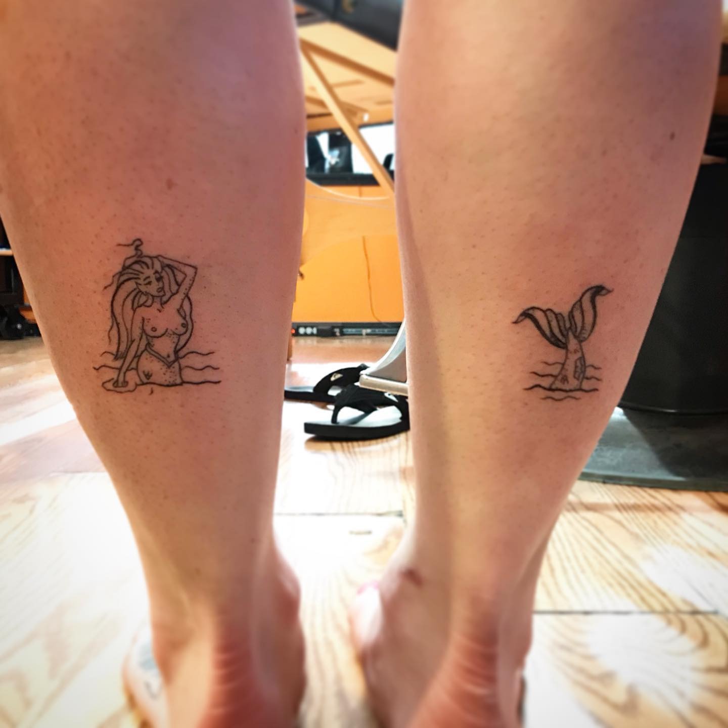 Matching Mermaid and Tail Tattoo Tattoo Design