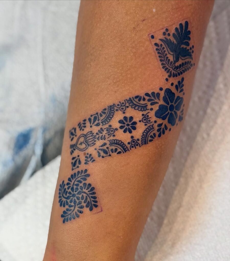 Intricate Floral Patterns in Mexican Tattoos Tattoo Design
