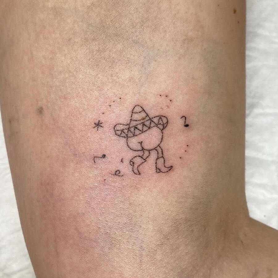 Playful Mexican-inspired tattoo with unique flair Tattoo Design