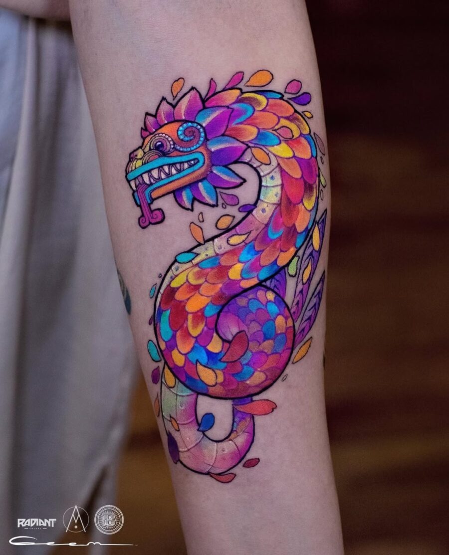Vibrant serpent-inspired tattoo full of life Tattoo Design