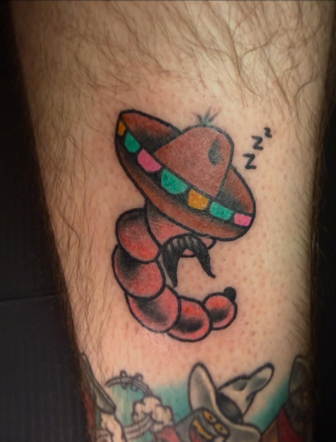 Whimsical Sombrero Caterpillar Tattoo Design Tattoo Design