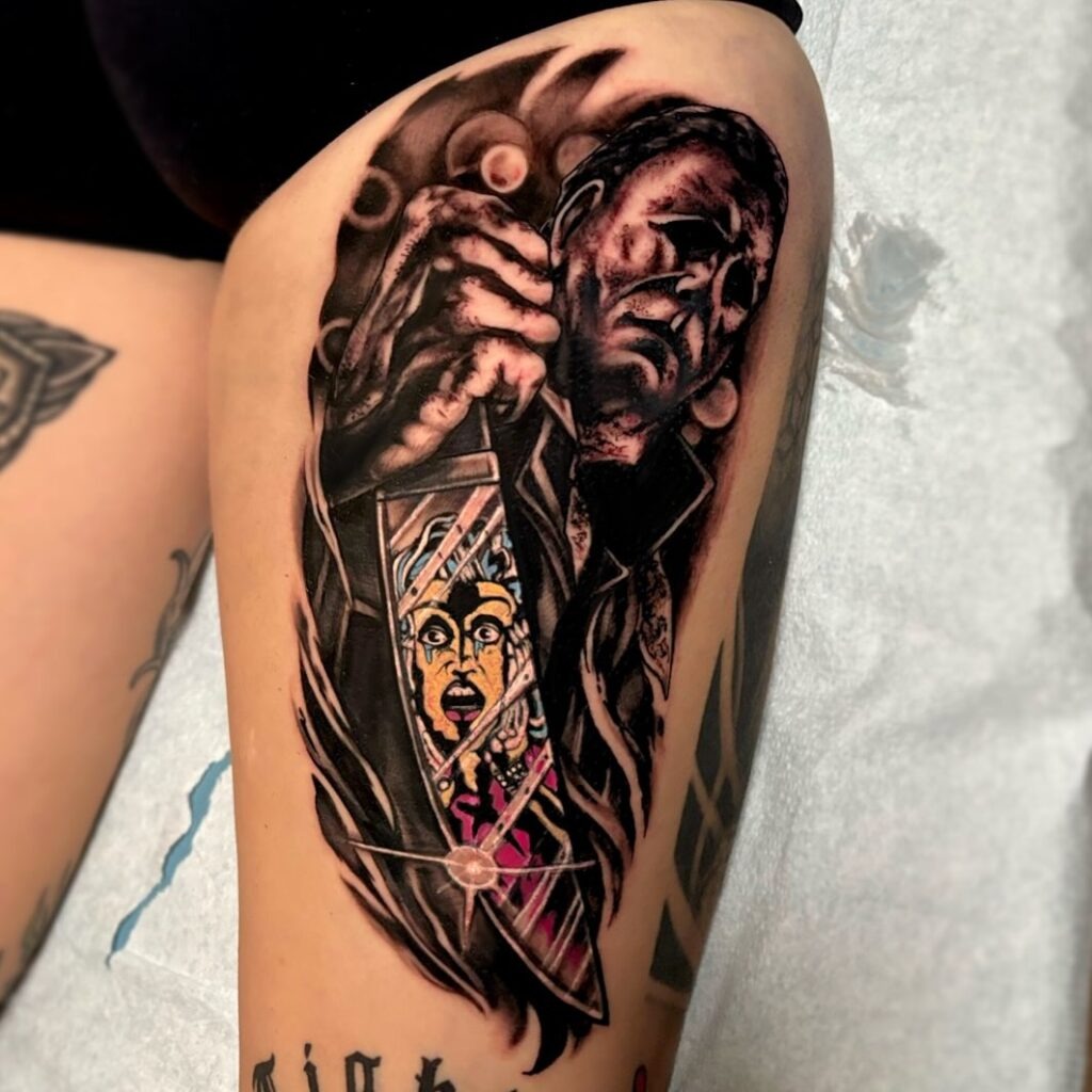 Bold Michael Myers Silhouette Tattoo Tattoo Design