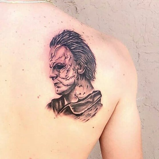 Heart-Shaped Michael Myers Tattoo Tattoo Design