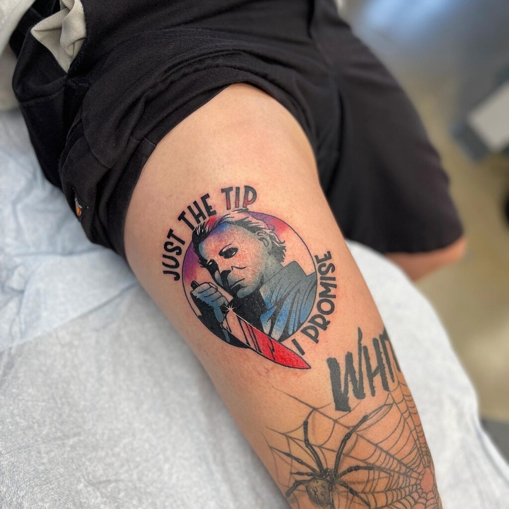 Jason Voorhees and Michael Myers Leg Tattoos Tattoo Design