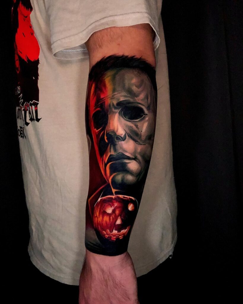 Michael Myers and Broken Mirror Tattoo Tattoo Design
