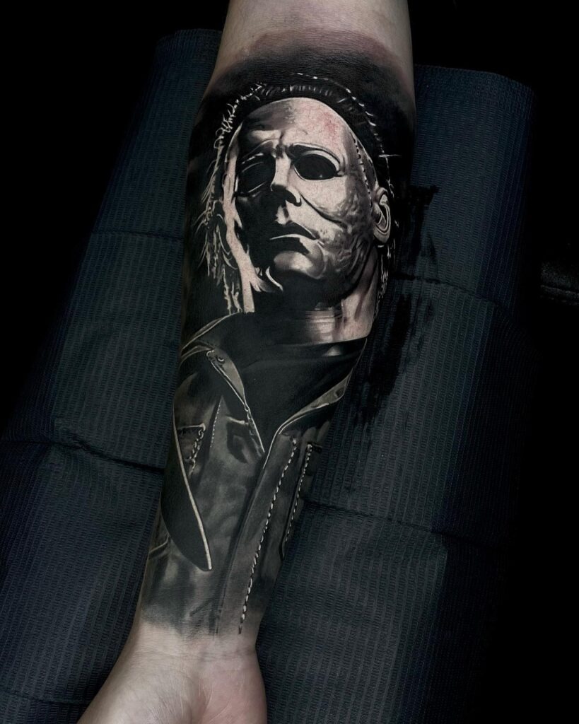Michael Myers and Jack-O’-Lantern Tattoo Tattoo Design