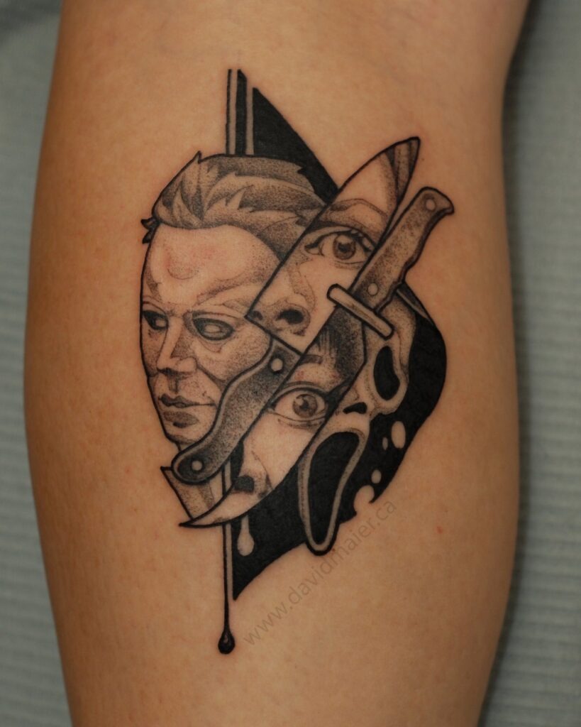 Michael Myers and Victim Scream Hand Tattoos Tattoo Design