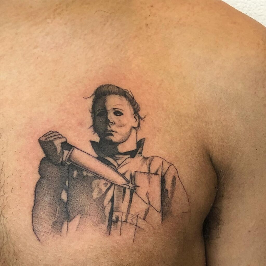 Michael Myers Knife Reflection Tattoo Tattoo Design