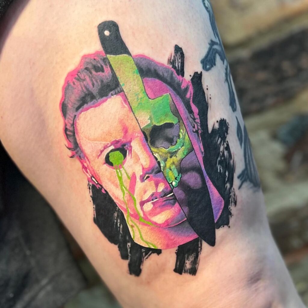 Michael Myers Skull Fusion Tattoo Tattoo Design