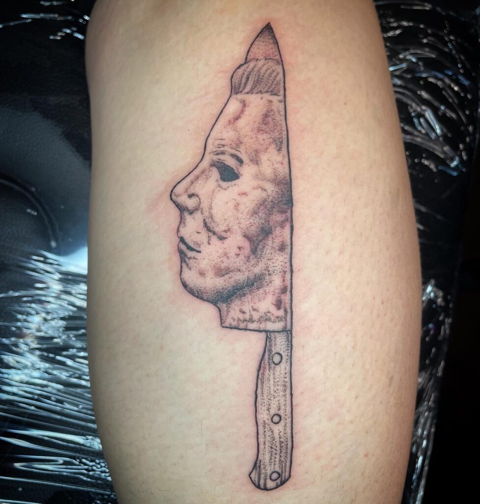 Minimalist Michael Myers Silhouette Tattoo Tattoo Design