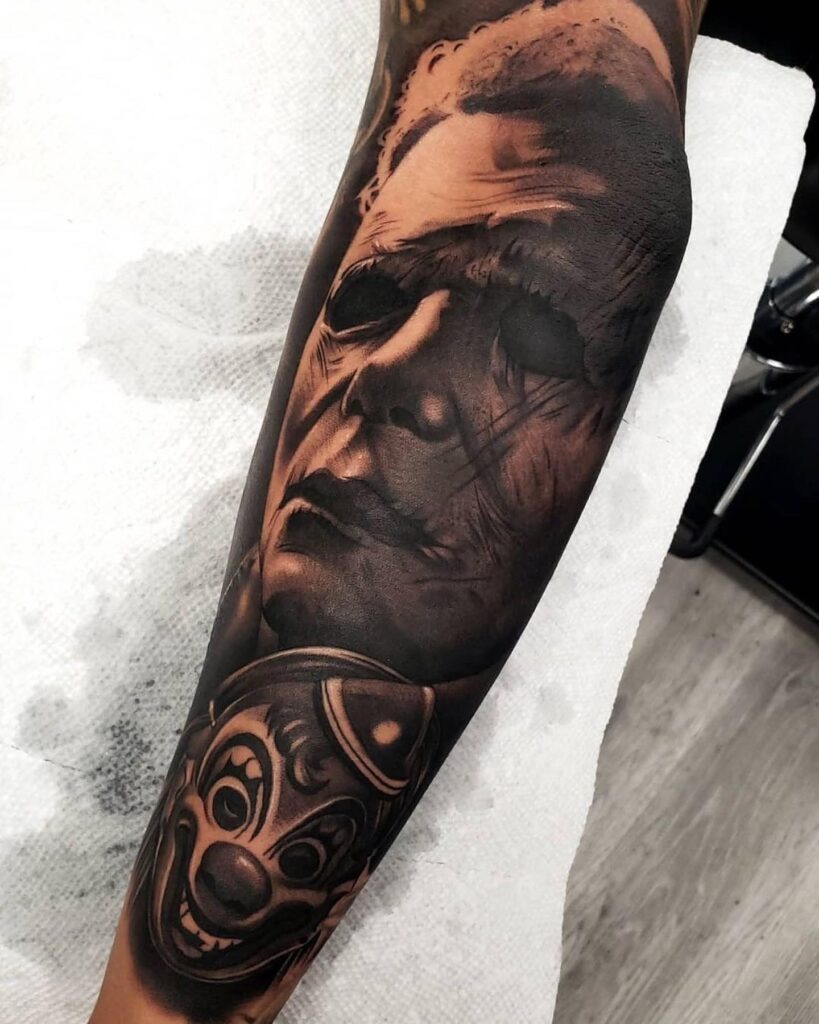Traditional Style Michael Myers Knife Tattoo Tattoo Design