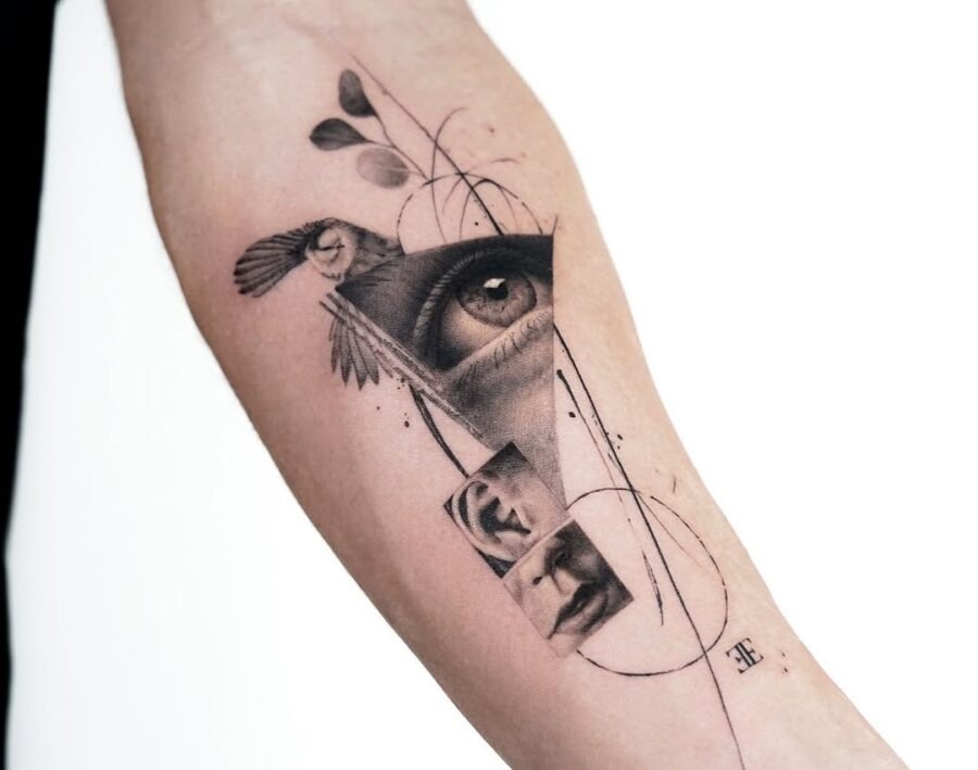 A creative mix of nature and human elements Tattoo Design