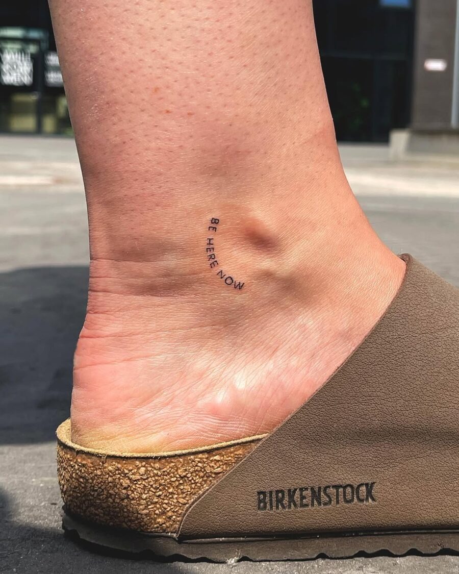 A simple reminder for living in the moment Tattoo Design
