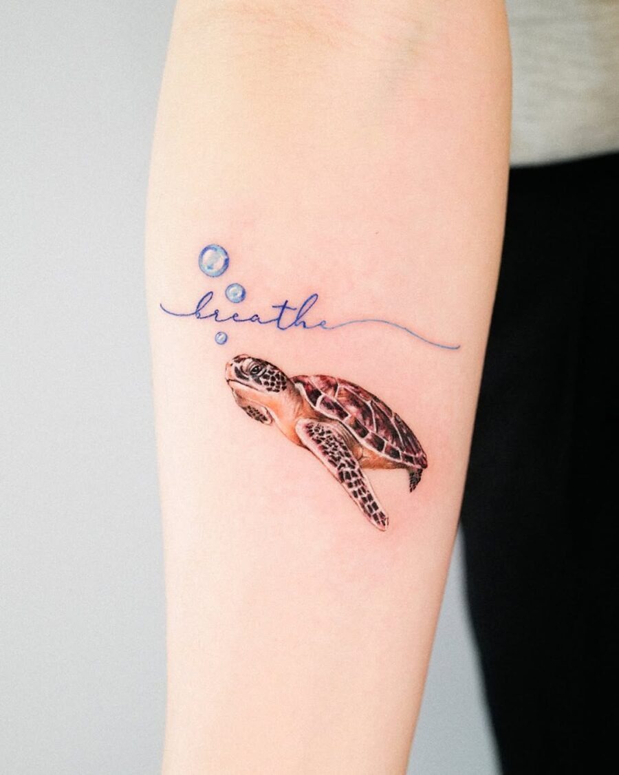 A soothing blend of nature and mindfulness Tattoo Design
