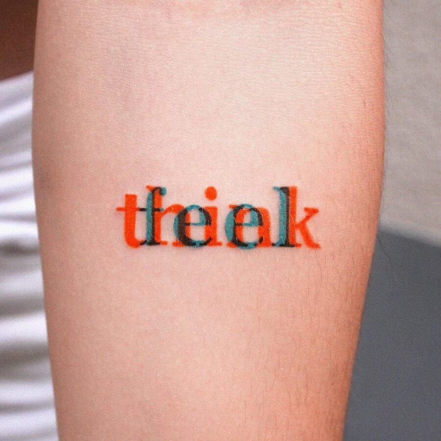Playful lettering embodies mindful creativity. Tattoo Design