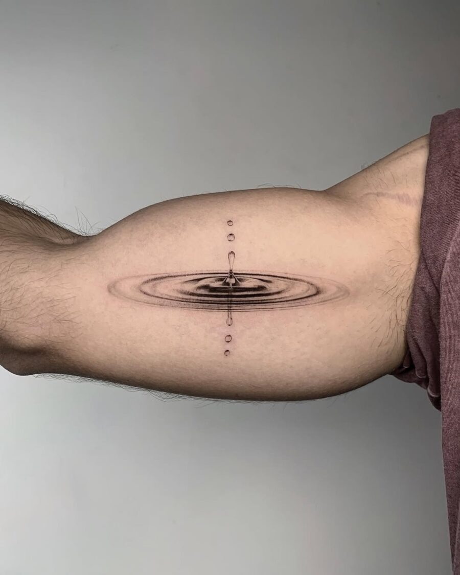 Symbolic water drop tattoo for mindfulness Tattoo Design