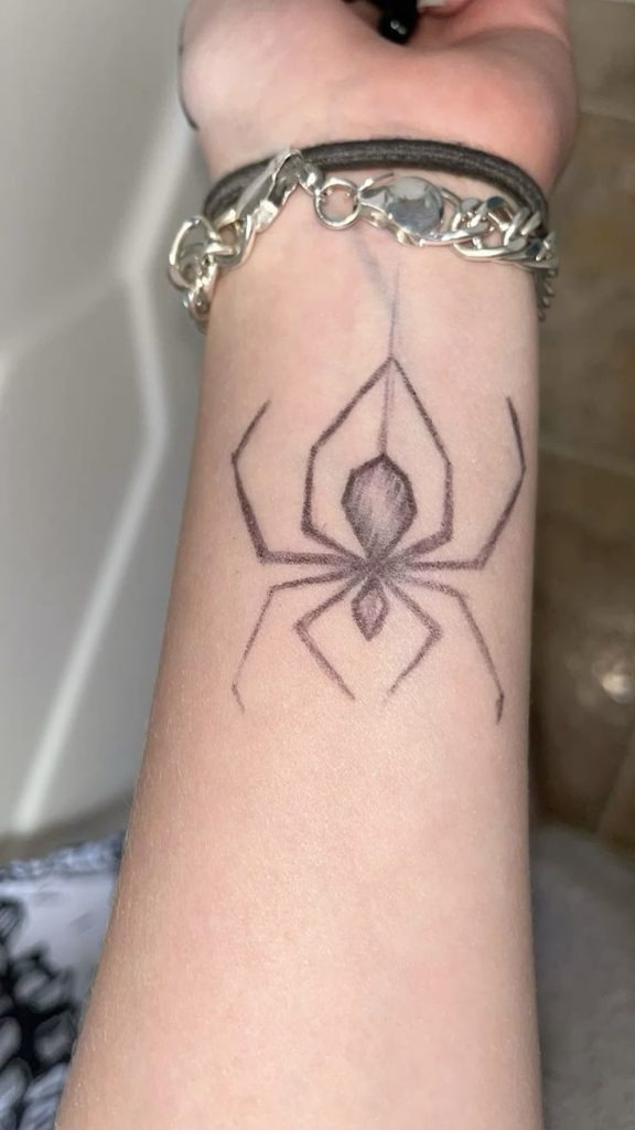 Fine-Line Spider Tattoo Tattoo Design