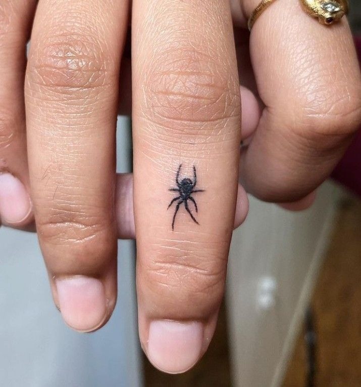 Spiderweb Thumb Tattoo Tattoo Design