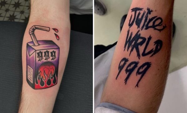 20 Juice WRLD Tattoo Ideas: 999 Tributes, Portrait Ink & Song Lyrics
