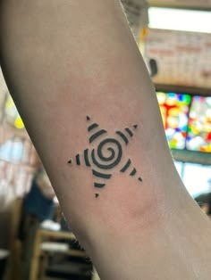Minimal Spiral Geometric Tattoo Tattoo Design